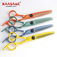 Ciseaux de cheveux colorés Offre Spéciale ensemble ciseaux de coupe de cheveux outil de Salon ciseaux de coiffeur professionnels Kit de cisailles amincissantes