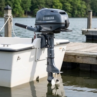 Moteur marin portable à essence Yamaha 8 CV 4 temps, avec poignée de direction, idéal pour la pêche sportive - Vente chaude