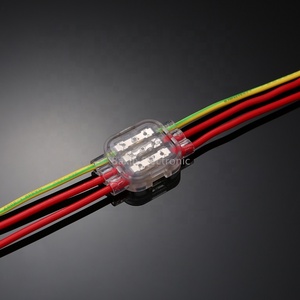 IP68 그리스 방수 고속 와이어 커넥터 3-3pin/2-2pin/1-3pin/1-2pin 푸쉬 인 패스너 (구리 접촉 및 PC 하우징 포함) - Product Image 1