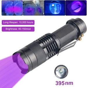 Linterna UV LED Mini al por Mayor, Luz Negra 395nm Q5, Linternas Tácticas de Aluminio para Verificar Dinero - Product Image 5