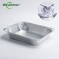 Récipients alimentaires en étain didposable personnalisés moule en aluminium de table à vapeur casseroles en aluminium de 1 lb avec couvercles