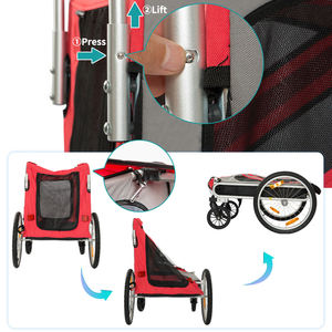 Chien Remorque pour Vélo Pliant Wagon Chariot Vélo Cargo Remorque Plage Camping Pet Carriers Pliable Chiens <span class=keywords><strong>Trolley</strong></span> Wagons Chariots - Product Image 5