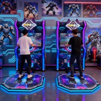 Machine de jeu d'arcade commerciale à monnayeur en métal, machine de danse pour enfants, idéale pour centres commerciaux et parcs d'attractions