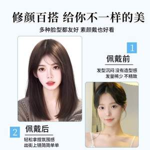 วิกผมมิสฮาล์ฟเฮด ผมตรงยาวปานกลาง หน้าม้าปัดข้าง วิกผมทนความร้อนสูง แฟชั่นบิวตี้ BF436 - Product Image 2