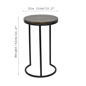 Mesa auxiliar de madera superior con diseño láser Vintage industrial comercial Uso multiusos moderno para restaurante de hotel en casa - Product Image 5