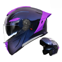 Casque intégral certifié DOT toutes saisons en ABS, double visière, coupe-vent, résistant à l'eau, pour scooter électrique