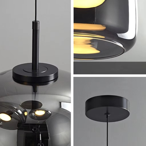 CSLIDO minimaliste luxe hôtel chevet verre fumé suspension lampe cuisine îlot moderne petit lustre Led suspension - Product Image 6