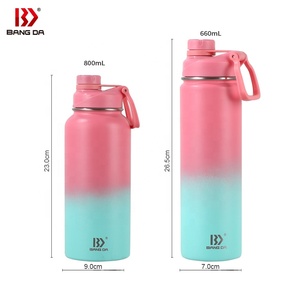 Acampar al aire libre 32oz Gimnasio Taza de agua Deportes portátiles Boca ancha Vacío Botella de agua potable de acero inoxidable - Product Image 4