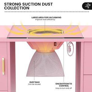 Sıcak satış pembe fantezi Modern ahşap tırnak masası Spa güzellik salonu tırnak masası profesyonel çekmeceler ile manikür masası sandalye seti - Product Image 4