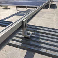 Kit de support de montage de panneau solaire télescopique, angle d'inclinaison réglable, pied solaire en aluminium pour toit en tôle