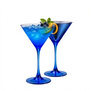 Copas de Cóctel de Color de 280 ml Hechas a Mano de Vidrio Borosilicato, Copas de Martini sin Plomo, Cristalería de Bar Reutilizable al por Mayor - Product Image 2
