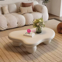 Meubles de maison modernes de haute qualité Yicheng Table basse en forme de nuage blanc pour salon Table à thé personnalisée à vendre