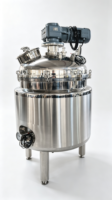 Cuve de cuisson et de mélange de sauces alimentaires à chauffage vapeur 500L avec agitateur à spatule, en acier SUS316L, capacité de broyage, moteur AC, boîte de vitesses, verticale