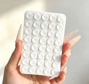 <b>Foldable</b> Double Suction Back Paste Phone Holder Strong Fixation Anti Slip Holder Bracket for Gym <b>Mirror</b> Shooting Video Call - Product Image 1