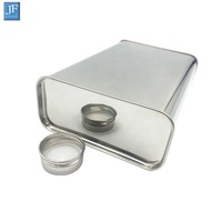 Bidon rectangulaire en acier inoxydable avec bouchon à vis pour l'emballage de liquides (huile, produits chimiques, alcool) - Vente en gros