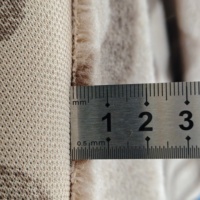 Tissu en peluche courte 100 % polyester à imprimé léopard - Tissu tricoté anti-boulochage, fausse fourrure douce pour vêtements, textiles de maison, couvertures rembourrées