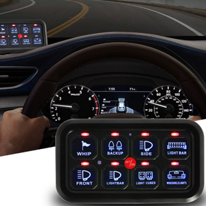 8 כנופיות אוניברסלי הוביל לוח מתג 12v אור on-off שליטה ממסר מערכת רזה רזה ממסר אלקטרוני מערכת עבור קרוואן הסירה suv - Product Image 5