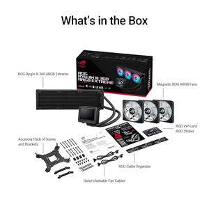 Enfriador Líquido para CPU ROG <span class=keywords><strong>RYUJIN</strong></span> III 360 ARGB EXTREME AIO para Ryzen 9000 Intel Core Ultra, Silencioso de 16dBA, Alimentación de 4 Pines, Rodamiento de Aleación - Product Image 4