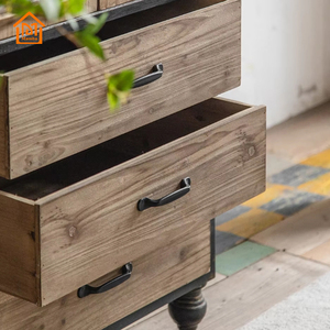 Phong cách Châu Âu Thiết kế phòng khách đồ nội thất đầu giường tổ chức tủ gỗ với ngăn kéo hiển thị sideboard cong - Product Image 6