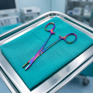 Portaagujas Arcoíris con Mordazas Dentadas y Bloqueo de Trinquete, Instrumento Quirúrgico para Hemostasia - Product Image 4