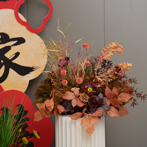 Arrangements floraux de mariage d'automne, décorations de roses en soie réalistes pour la salle de mariage, la scène et les allées. - Product Image 4