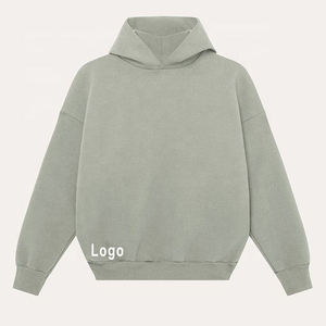 Manufacturers Wholesale French Terry Hoodies Oversized Hoodie Custom Logo Cotton Thick Heavy Weight Blank Hoodies - Product Image 3