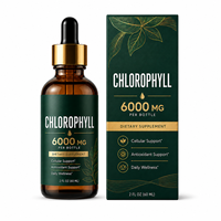 Complément Liquide de Chlorophylle Fraîche Menthe 60ml avec Persil, Menthe Poivrée et Moringa pour les Odeurs Corporelles et le Soutien au Bien-être