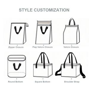 Small Disposable Non Woven Aluminum Foil Thermal Insulated Moisture Proof Letter Pattern Wine Coffee Food Delivery Cooler Bag - Product Image 2