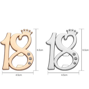 Número de la suerte 18 abrebotellas 18 cumpleaños <span class=keywords><strong>aniversario</strong></span> fiesta favores regalos para invitados 18 años recuerdos - Product Image 6