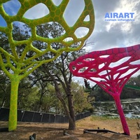 Ballon publicitaire géant gonflable personnalisé en forme de couronne d'arbre de 7,4 m de long, en maille, pour décoration de parc et affichage sur pelouse