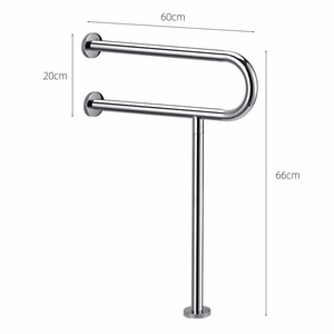 Barre d'appui antidérapante pour douche, barre de maintien en U ou en T, main courante de sol antidérapante, barre d'appui de salle de bain anti-chute à haute capacité de charge - Product Image 6