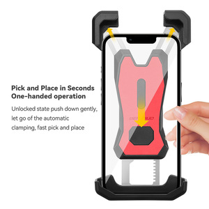 Support téléphone pour moto Yueli, taille unique, fixation rapide, verrouillage à une touche, pour trottinettes électriques - Product Image 2
