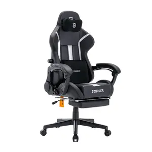 Adjustable Gaming Chair PU Leather Computer Silla Gamers Racing Gaming Chair With Built-In Footrest