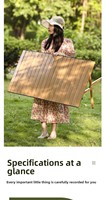 Ensemble table et chaises pliantes de camping, table pliante en acier au carbone avec chaises lune, équipement portable d'extérieur pour pique-nique et barbecue