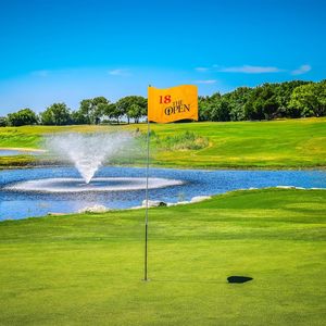 Drapeau de <span class=keywords><strong>golf</strong></span> brodé personnalisé, coupe de <span class=keywords><strong>golf</strong></span> et drapeau double face résistant au soleil en Oxford 300D, drapeau maître - Product Image 2