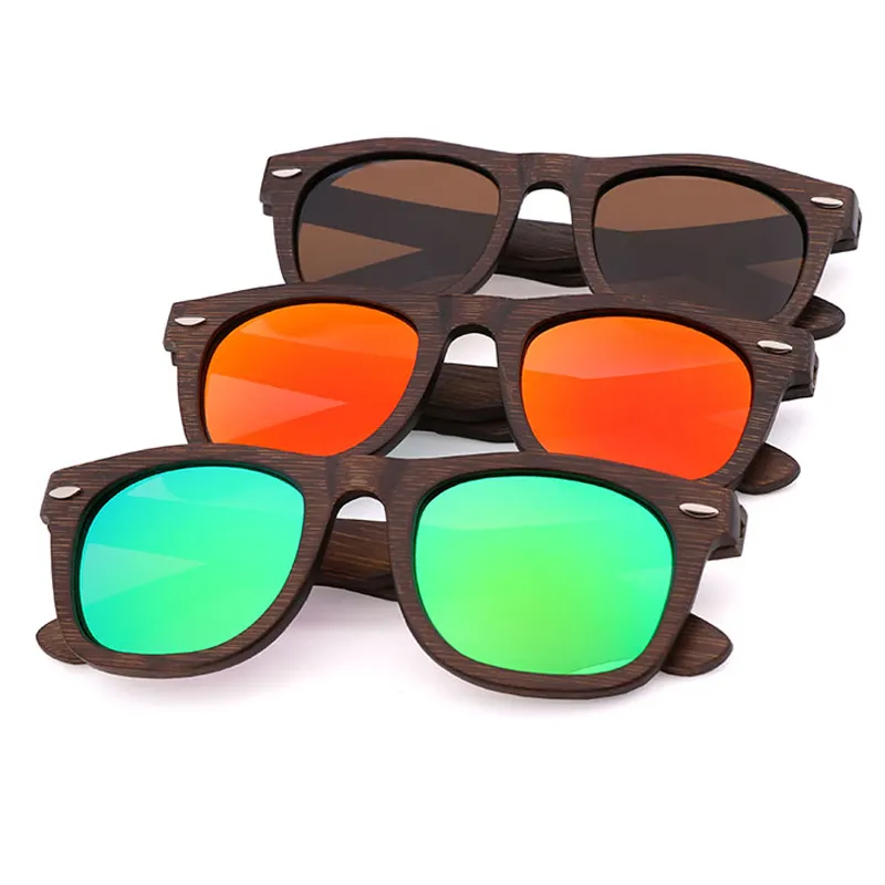 2024 Großhandel High-End-Lager holz polarisierte bunte Bambus-Sonnenbrille Herren Damen individuelle Sonnenbrille Sonnenbrille