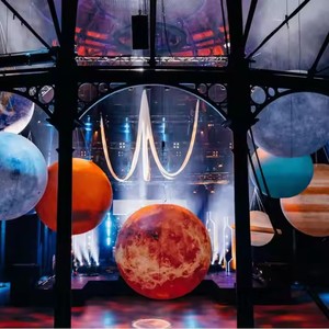 Mặt trăng Trái Đất <span class=keywords><strong>MARS</strong></span> Saturn Inflatable LED ánh sáng hành tinh bóng khổng lồ Helium bay lên cho quảng cáo - Product Image 6