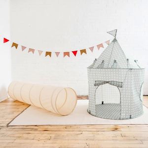 Tunnels pliables beiges pour le jeu imaginatif des tout-petits, bébés et enfants, idéaux pour ramper, jouet de motricité globale pour grossistes - Product Image 4