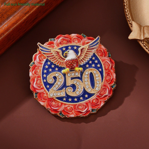 250周年纪念胸针 - 环保合金水钻珐琅别针，美国爱国纪念首饰 - Product Image 1