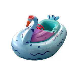 Factory price animal shape electric boat bumper motorized inflatable kids water bumper boat