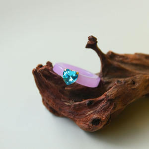 트렌디 한 여성과 남성의 패션 반지 모조 다이아몬드 수지와 플라스틱 공주 컷 다이아몬드 모양 보석과 다채로운 아크릴 - Product Image 6