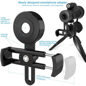 Télescope monoculaire étanche IPX7 12x55, optique claire de haute qualité, monoscope avec support pour smartphone, trépied - Product Image 4