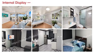 折りたたみ式コンテナハウス3ベッドルームプレハブモバイル小型ホーム20ft 40ft高級プレハブ拡張可能コンテナハウス - Product Image 3