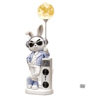 Tirelire en forme de lapin créatif avec haut-parleur, grande taille, pour salon, décoration moderne pour maison intelligente, avec motifs de personnages, cadeau