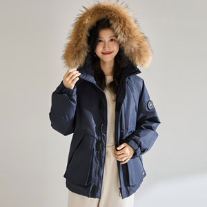 Parka imperméable rose personnalisée pour femme avec capuche en fausse <span class=keywords><strong>fourrure</strong></span>, parka épaisse pour femme - Product Image 4