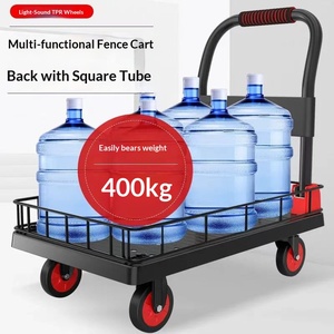 Fence <b>Car</b> Short Fence Fence Trolley Trolley Foldable Silent Wheel Platform Trolley <b>Push</b> Truck Truck Trailer - Product Image 1