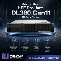 Nouveau serveur rack HPE ProLiant DL380 Gen11 2U, double processeur Intel Xeon Scalable, 32 Go DDR5, 8SFF, serveur rack de centre de données pour la virtualisation