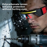 Nouveaux phares LED à induction transfrontaliers, rechargeables par USB, étanches IP44, noirs/jaunes, avec lunettes de travail, intensité réglable, lumière chaude 3500K