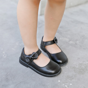 Nuova Generazione 2026 di <span class=keywords><strong>Ballerine</strong></span> in Pelle per Ragazze, Scarpe <span class=keywords><strong>Nere</strong></span> da Scuola e Spettacolo, Stile Principessa con Design Effetto Invecchiato - Product Image 5
