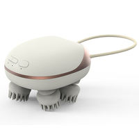 Masseur de tête portable ToWell TW04-HEM-4 1100mAh, mini masseur EMS sans fil rechargeable, chauffage du cuir chevelu, lumière rouge, masseur à griffes en silicone